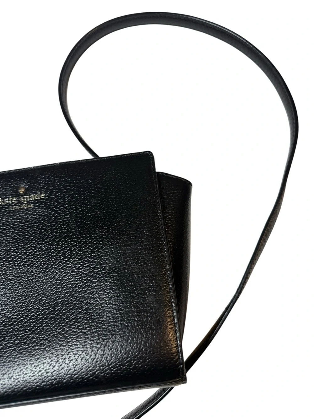 kate spade Black Pebbled Leather Small Crossbody Shoulder Bag